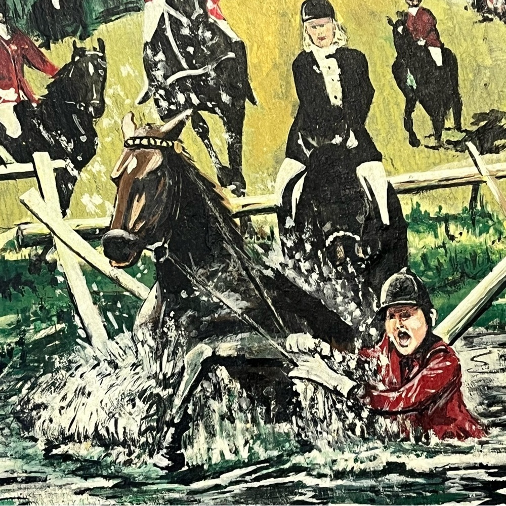 Original Equestrian Art Painted on Slate - Picture 9 of 12